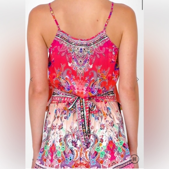 Camilla Free Love shoestring playsuit XL 100% silk - Picture 13 of 13